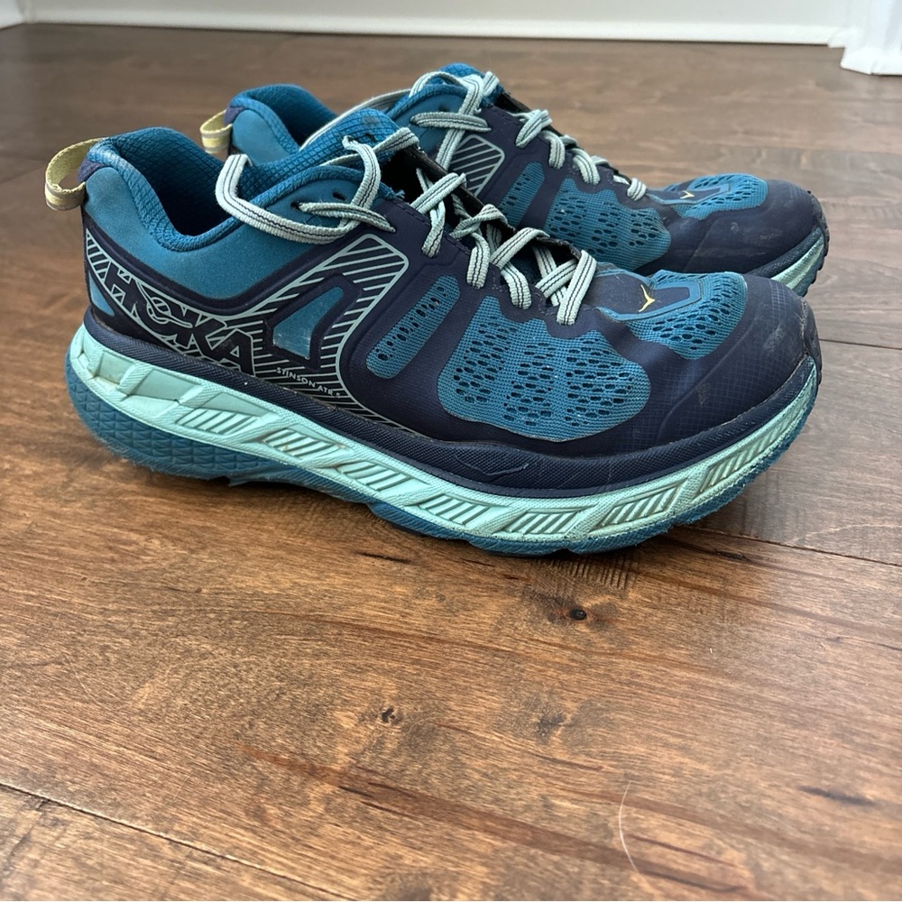 HOKA Women’s Stinson ATR 5 Seaport Aqua Trail Running Shoe Size 9